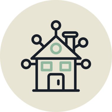 Bina. Web simgesi basit illüstrasyon