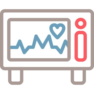 Kalp ikonu vektör illüstrasyonu