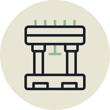 Abaküs. Web simgesi basit illüstrasyon