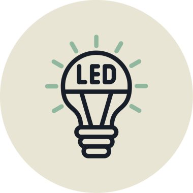 ampul simgesi vektör illüstrasyonu