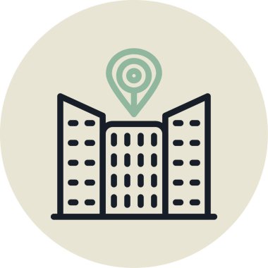 Modern yapı simgesinin vektör illüstrasyonu