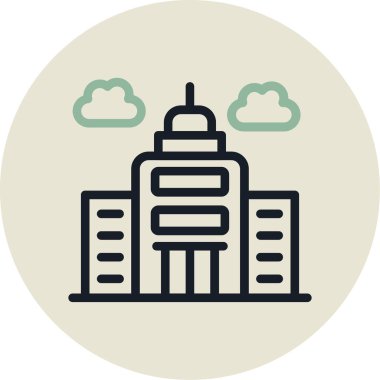 Bir şehir simgesinin vektör illüstrasyonu