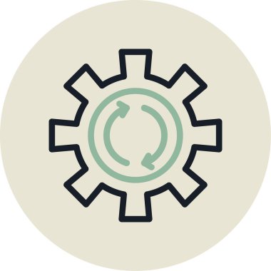 dişli vektör simgesi. resimleme