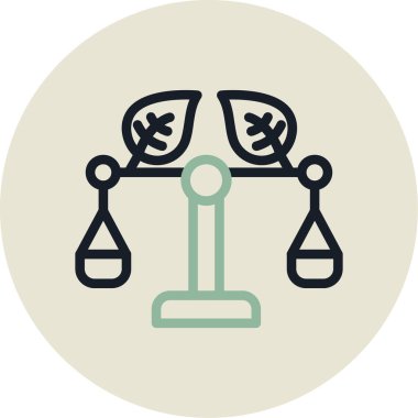 Adalet ve ikonun vektör çizimi, adalet tasarımı