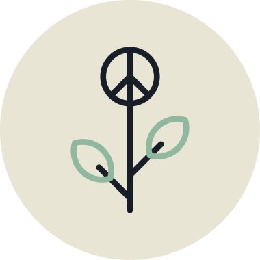 Çember simgesinde barış sembolü