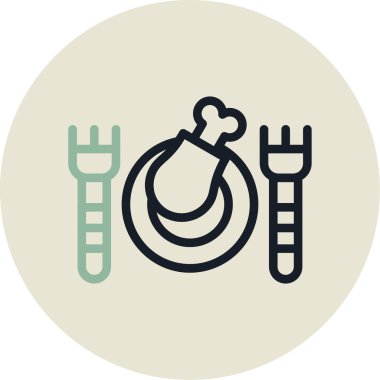 yiyecek ikonu vektör illüstrasyonu