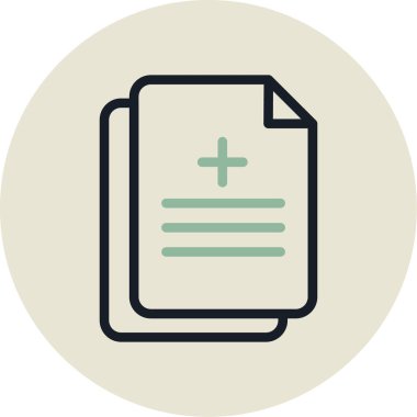 Belge simgesinin vektör illüstrasyonu