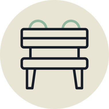 Kanepe. Web simgesi basit illüstrasyon