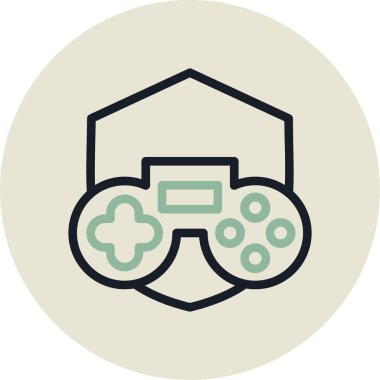 Video oyunu. Web simgesi basit oyun illüstrasyonu