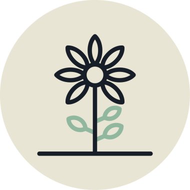 çiçek simgesi vektör illüstrasyonu