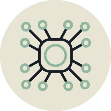 Mikrodevre. düz simge basit illüstrasyon