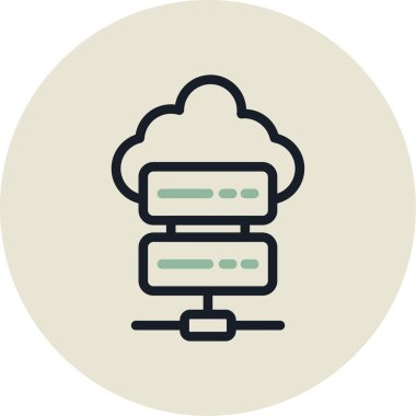 Bulut simgesi vektör illüstrasyonu