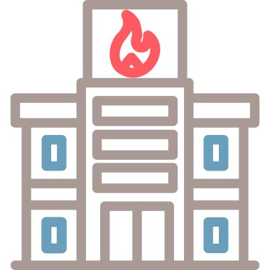 Yangın. Web simgesi basit illüstrasyon