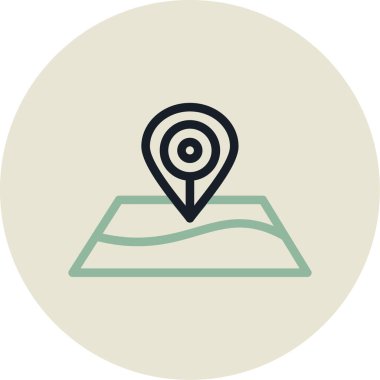 İğne ikonlu harita işaretleyici. vektör illüstrasyonu