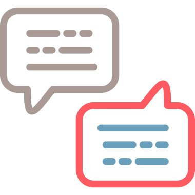 Konuşma yap. Web simgesi basit illüstrasyon