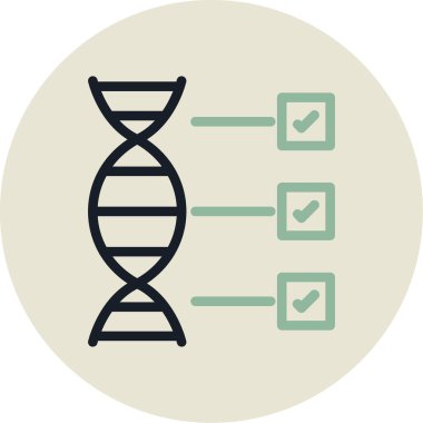 DNA simgesi, vektör illüstrasyonu