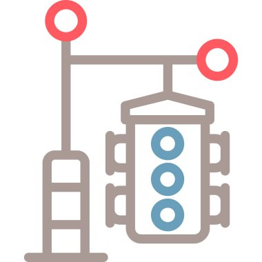 Modern b 'nin vektör illüstrasyonu fabrikanın ikonundan yoksun