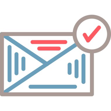 Zarf. Web simgesi basit illüstrasyon