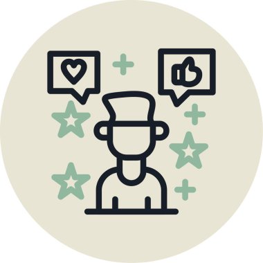 Müşteri derecelendirme vektörü simgesi