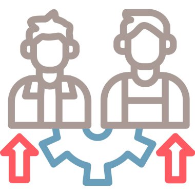 iş insanları simgesi, vektör illüstrasyonu