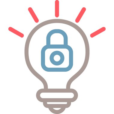 Güvenlik sisteminin geliştirilmesi için web simgesi. Kilidin vektör illüstrasyonu