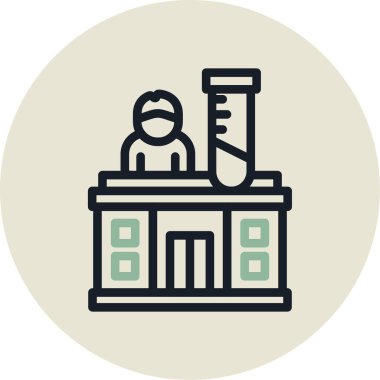 Bina. Web simgesi basit illüstrasyon