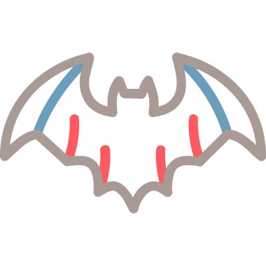 izole yarasa çizgi film ikonu vektör illüstrasyon grafik tasarımı