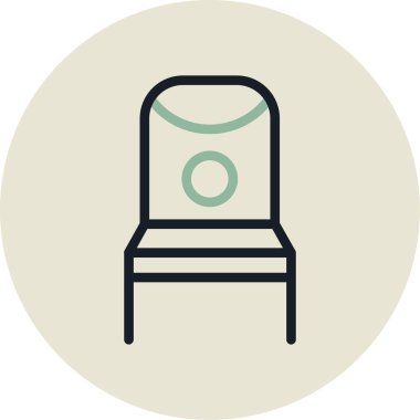 koltuk vektörü simgesi modern basit illüstrasyon