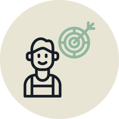 Liderlik Hedefi Çemberi, Vektör İllüstrasyonu