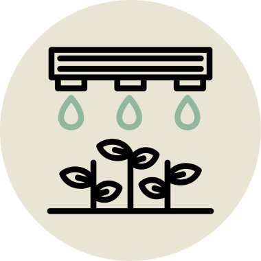 Bir bitki simgesinin vektör illüstrasyonu