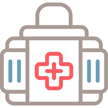 İlk yardım çantası. Web simgesi