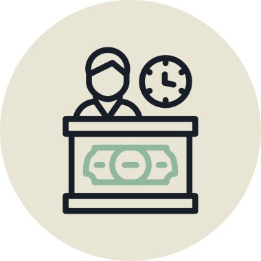 Banka. Web simgesi basit illüstrasyon