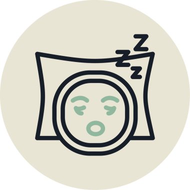 Simge vektör çizim uyku