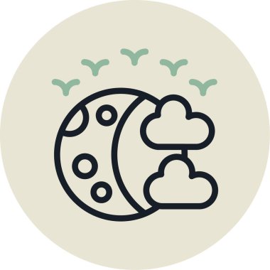 Modern ikon hava yoksunluğunun vektör çizimi