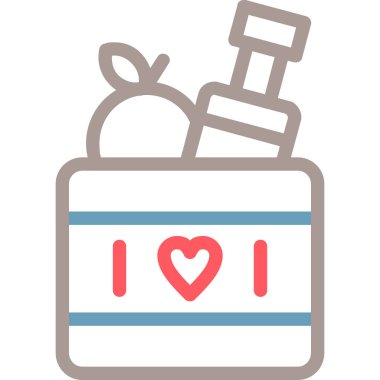 Aşk kalbi. Basit resimleme