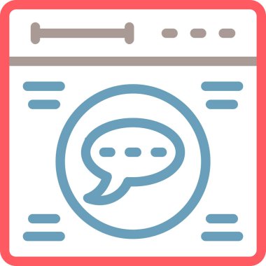 Konuş. Web simgesi basit illüstrasyon