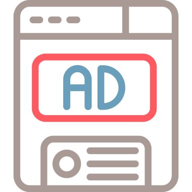 reklam simgesi, basit vektör illüstrasyonu