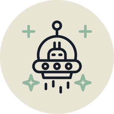 ufo. Web simgesi basit illüstrasyon