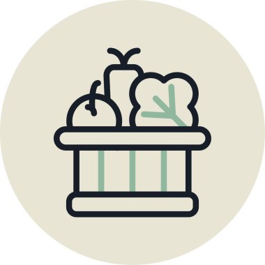 Gıda simgesinin vektör illüstrasyonu