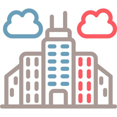 Gökdelen. Web simgesi basit illüstrasyon