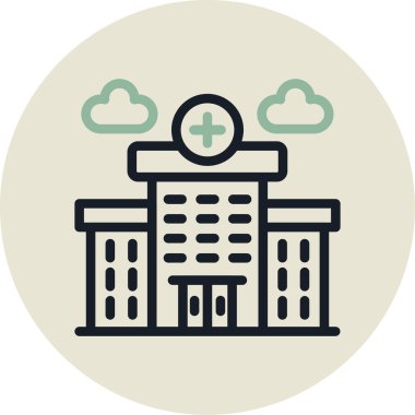 Hastane Simgesi Vektör İllüstrasyonu