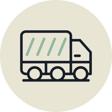 Kamyon. Web simgesi basit illüstrasyon