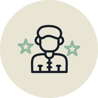 Bir yıldız simgesinin vektör illüstrasyonu