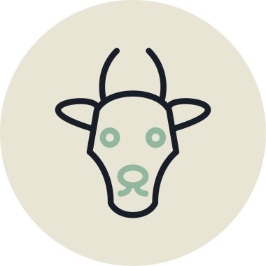 inek simgesi, vektör illüstrasyonu