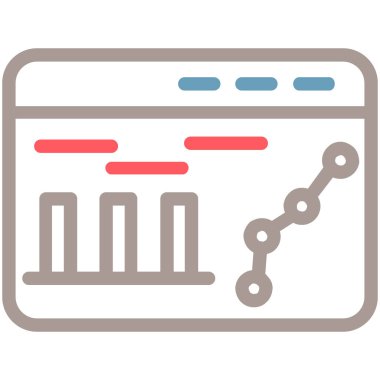 Bar çizelgesi simgesi. Grafik tasviri. Web tasarımı için vektör simgesi