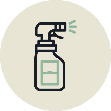 Dezenfektan sprey şişesi ürün çizgisi simgesi