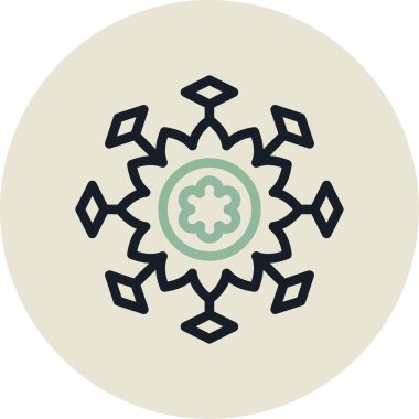 vektör kar tanesi simgesi illüstrasyonu