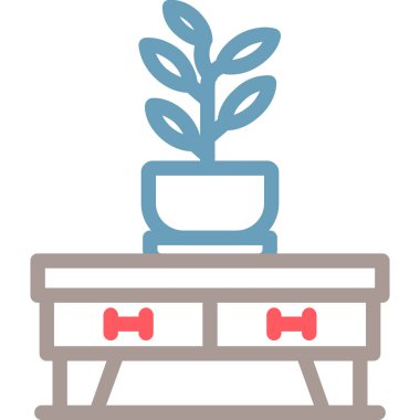 Bitki. Web simgesi basit illüstrasyon