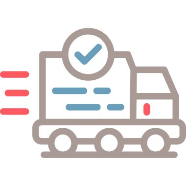 Teslimat. Web simgesi basit illüstrasyon