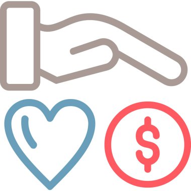 bağış vektörü simgesi